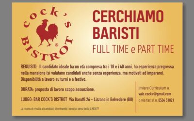 Stampa litografica – Cock’s Bistrot – Lizzano in B. (Bo)